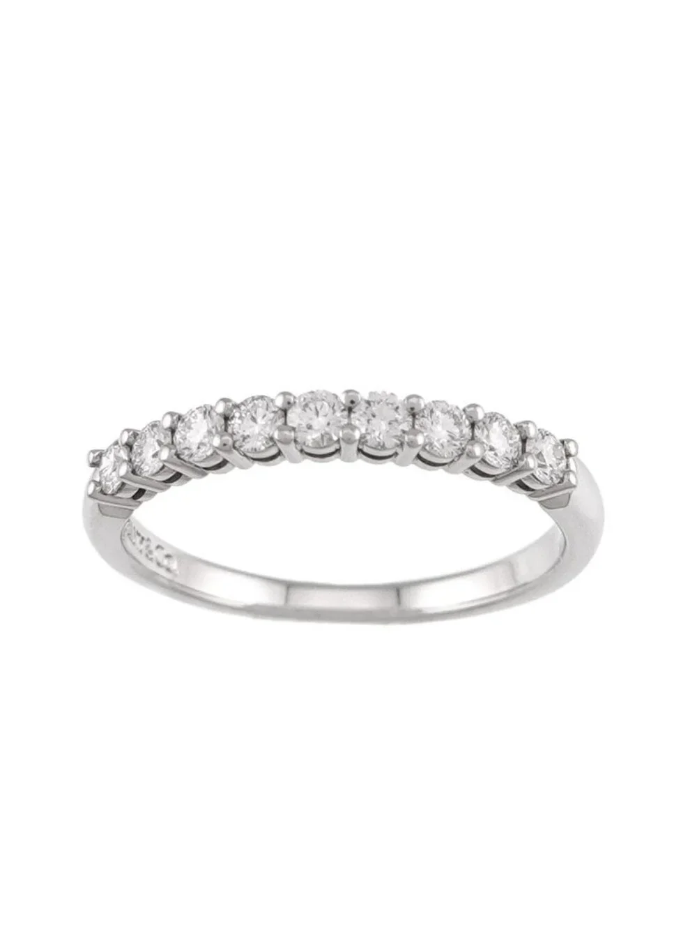 Tiffany & Co Forever Half Diamond Ring Pt Embrace